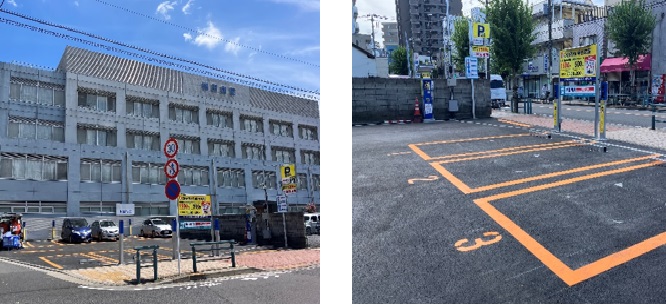 病院（梅田病院）の駐車場事例